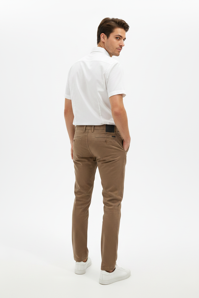 Jorell Dark Beige – Model Back
