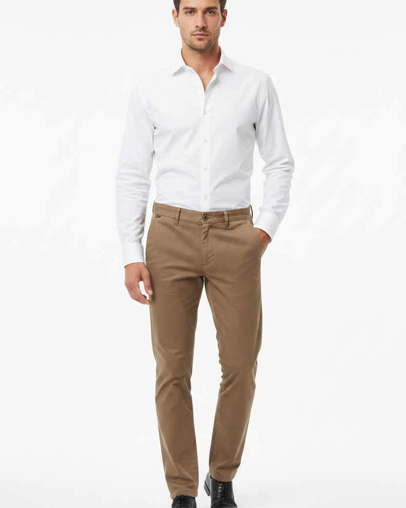 Jorell Dark Beige – Model Front