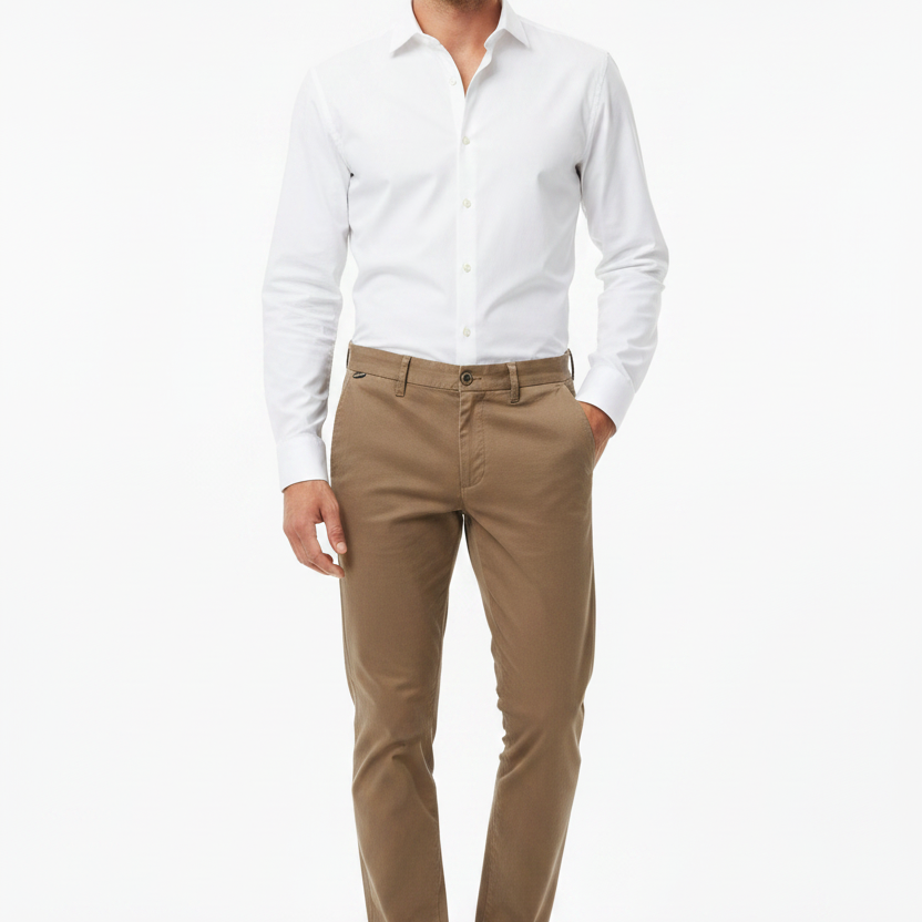 Jorell Dark Beige – Model Front