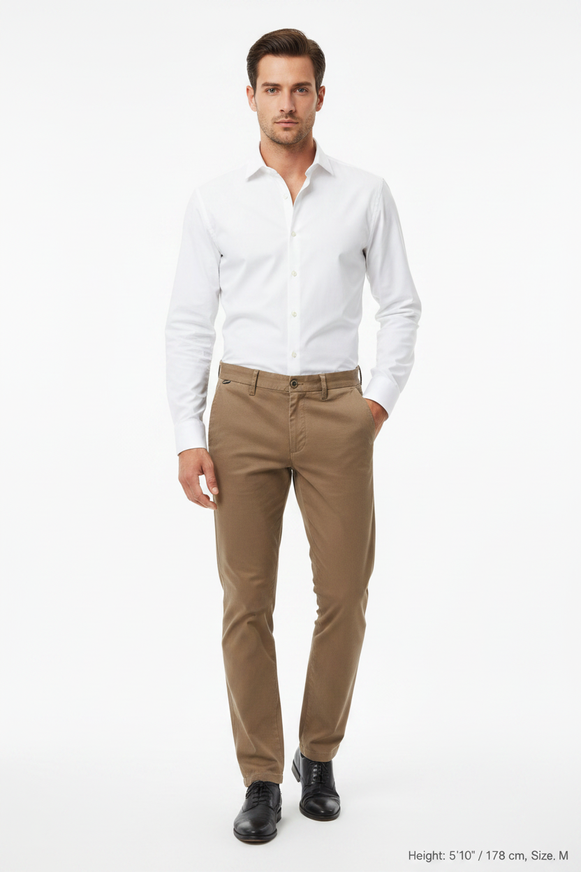 Jorell Dark Beige – Model Front