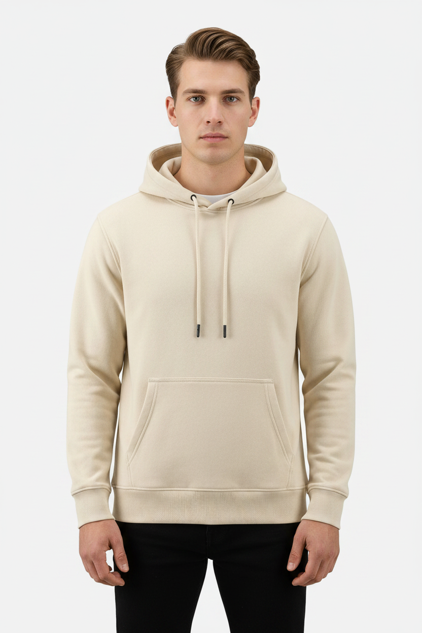 Light Beige Hoodie – front