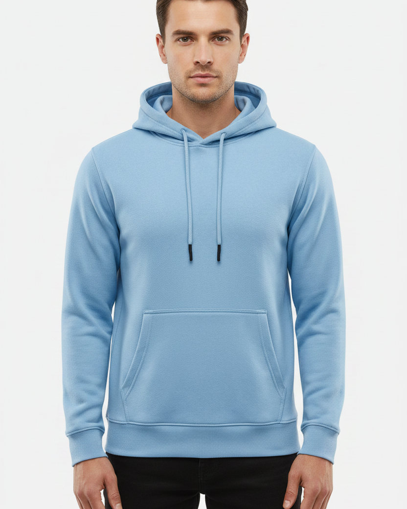 Light blue hoodie – front