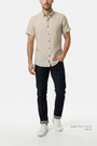 Quarn Beige Shirt – Front on Model
