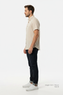 Quarn Beige Shirt – Side on Model