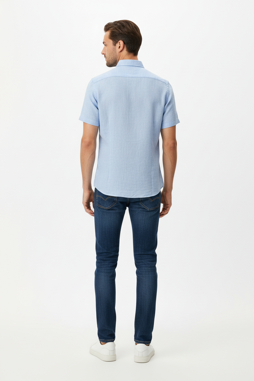 Quarn Blue Shirt – Back
