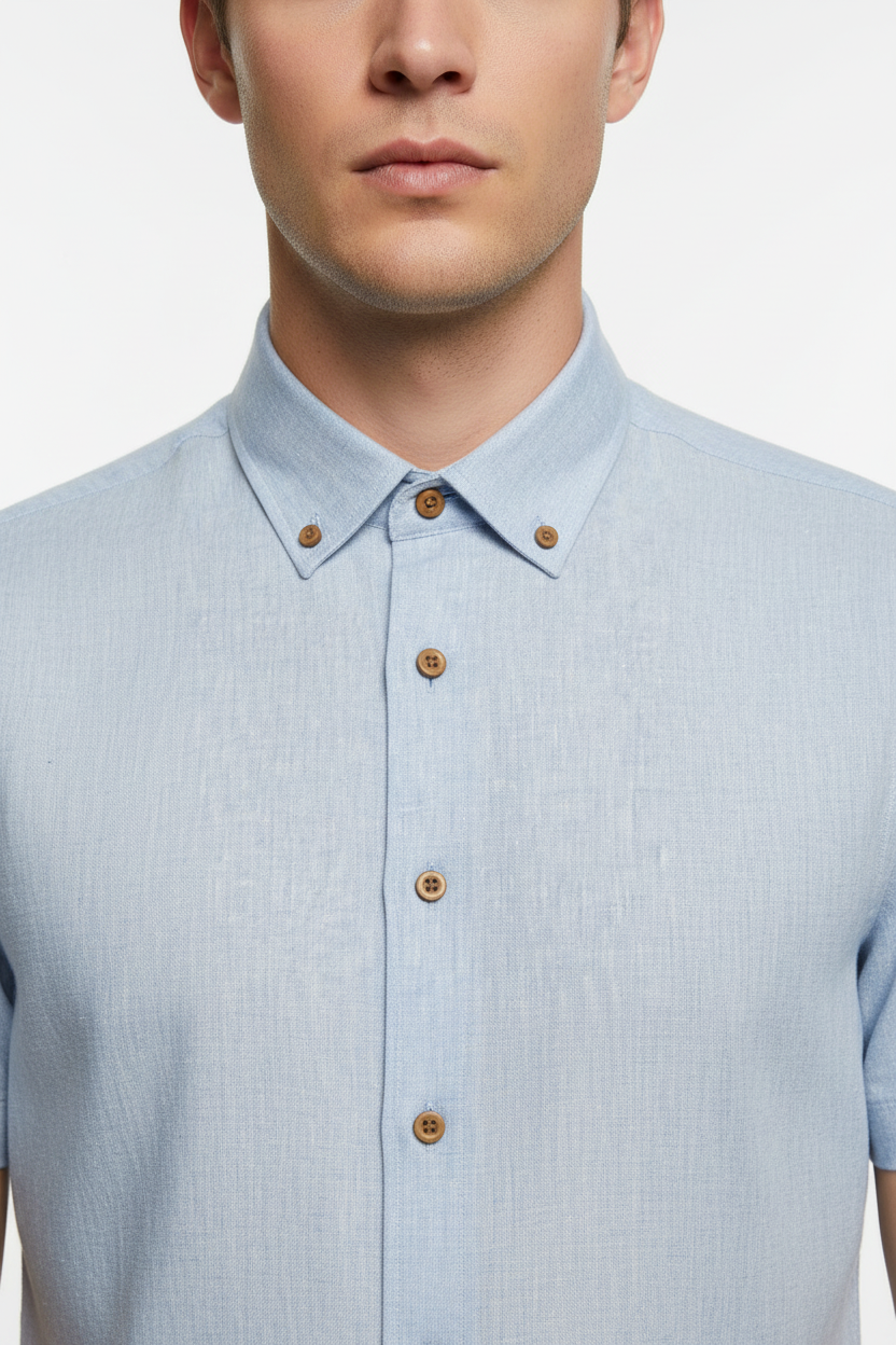 Quarn Blue Shirt – Detail