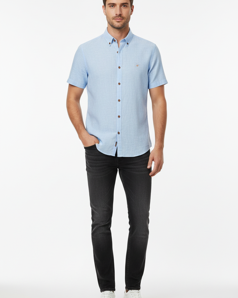 Quarn Blue Shirt – Front