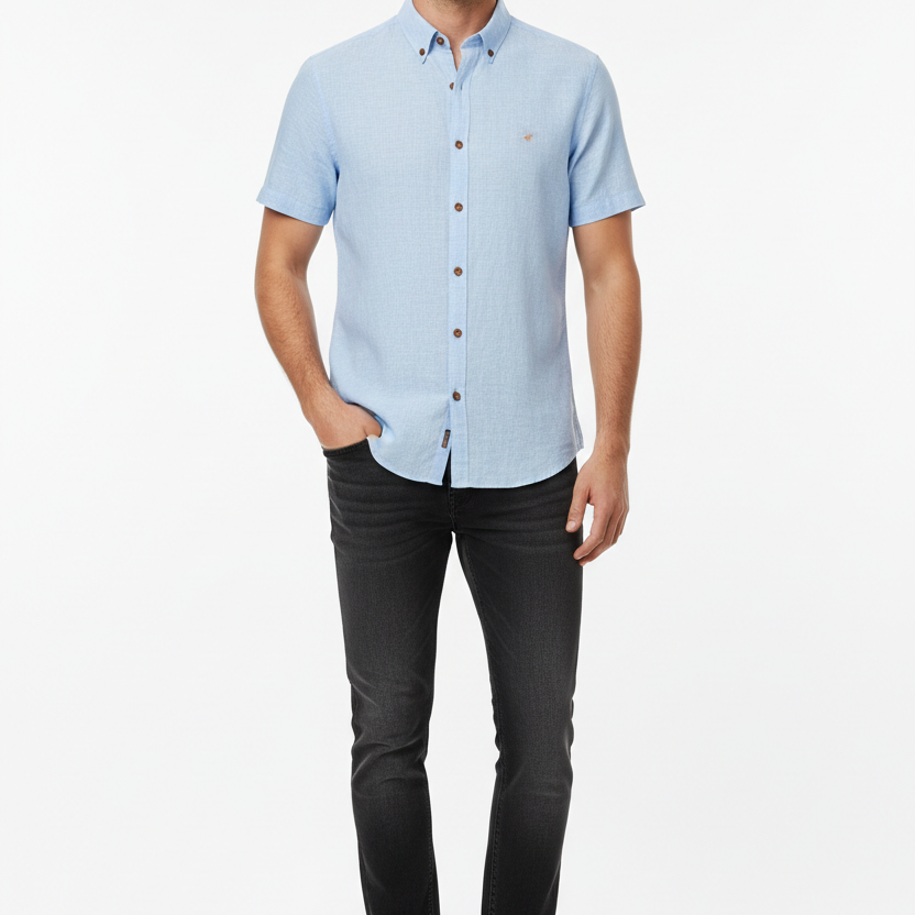 Quarn Blue Shirt – Front