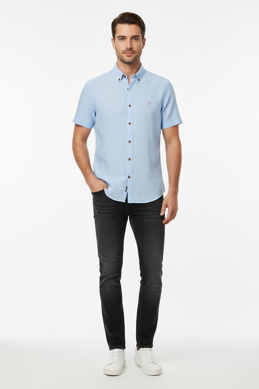 Quarn Blue Shirt – Front
