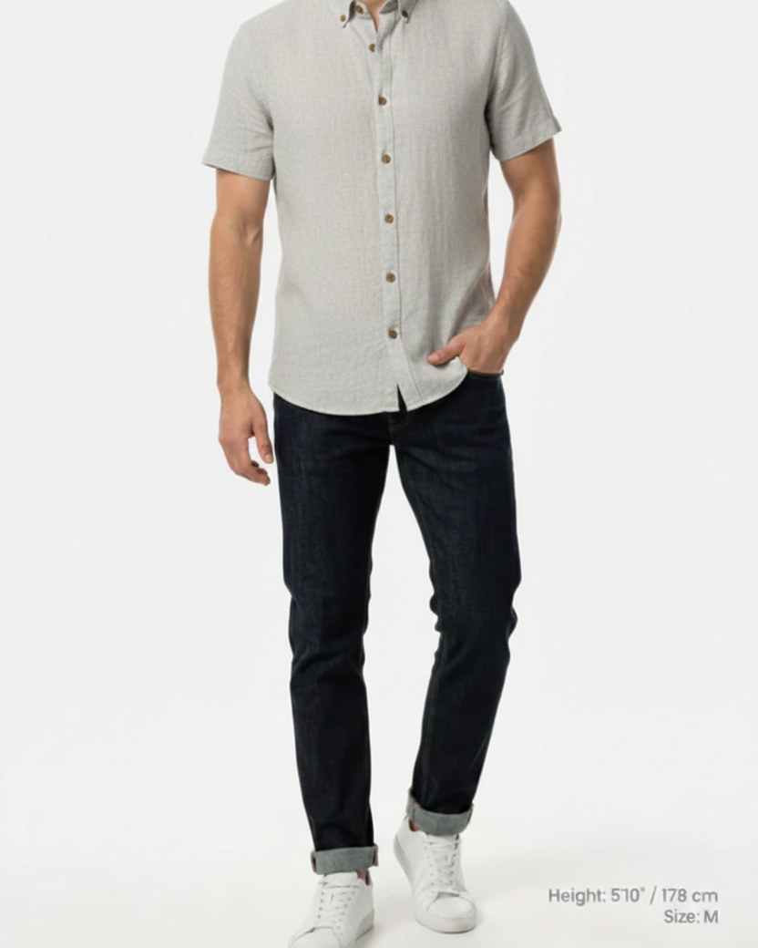 Quarn Light Grey Shirt – Front