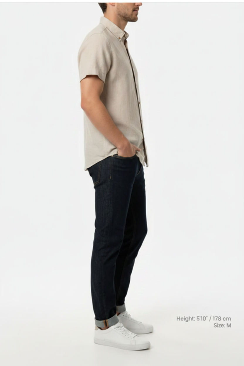 Quarn Light Grey Shirt – Side