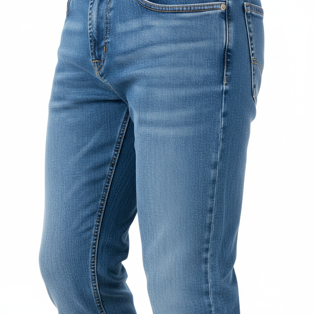 Rylor Blue Jeans – Model Fabric Detail