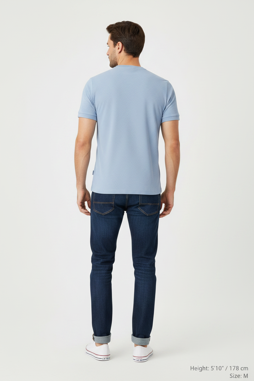 The Droven Blue T-Shirt - Back