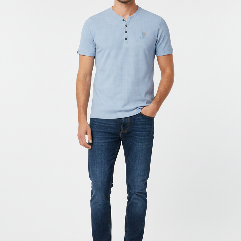 The Droven Blue T-Shirt - Front