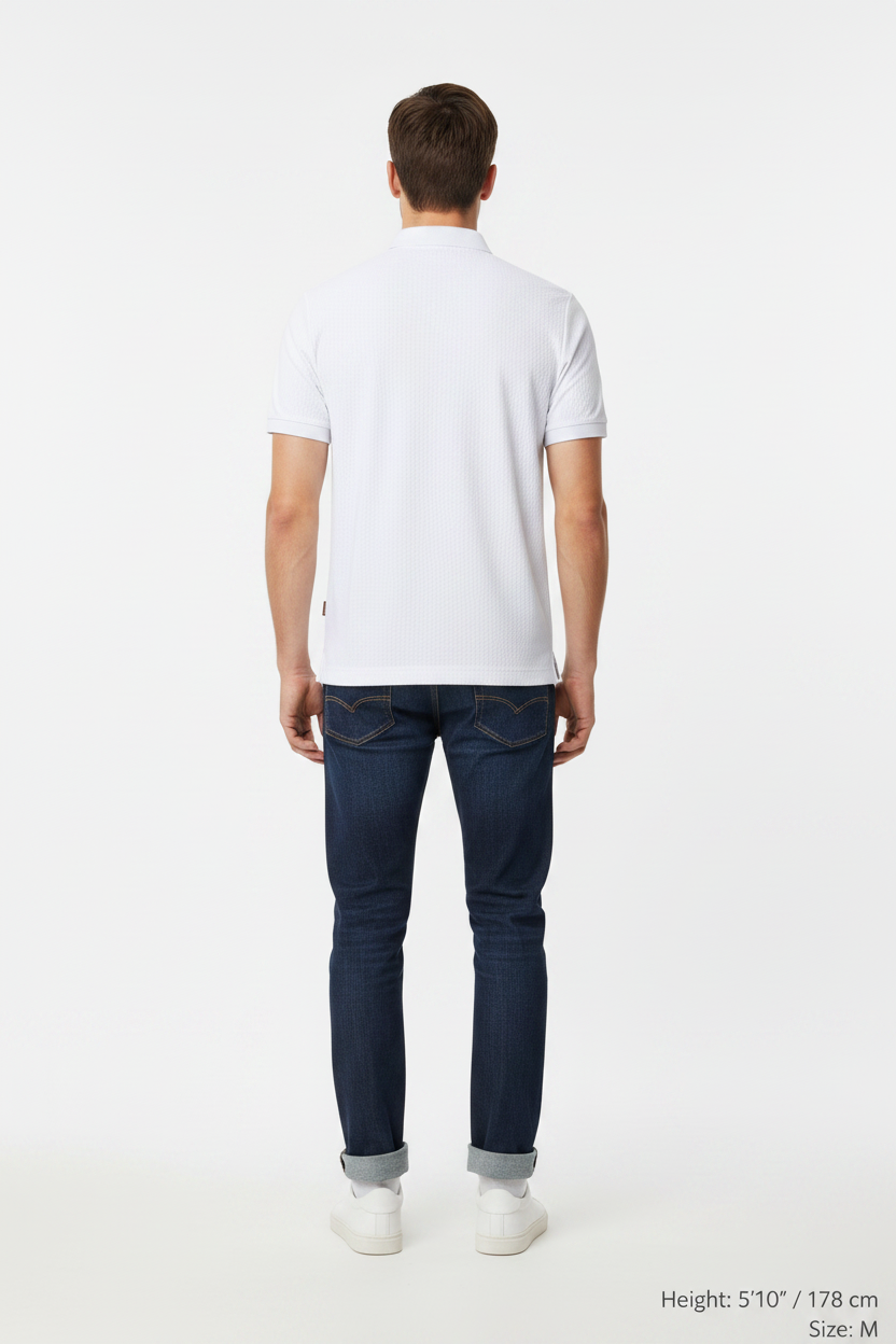 The Linvar White Polo - Back
