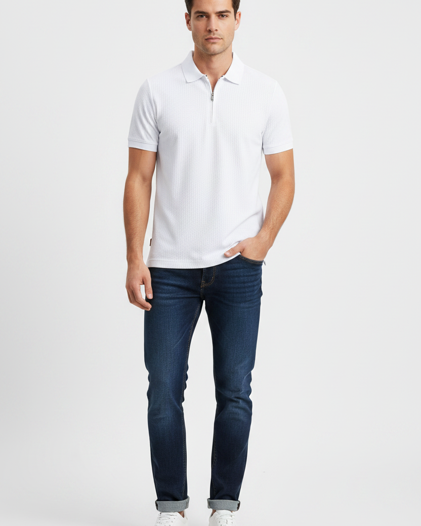 The Linvar White Polo - Front