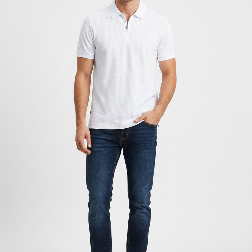 The Linvar White Polo - Front