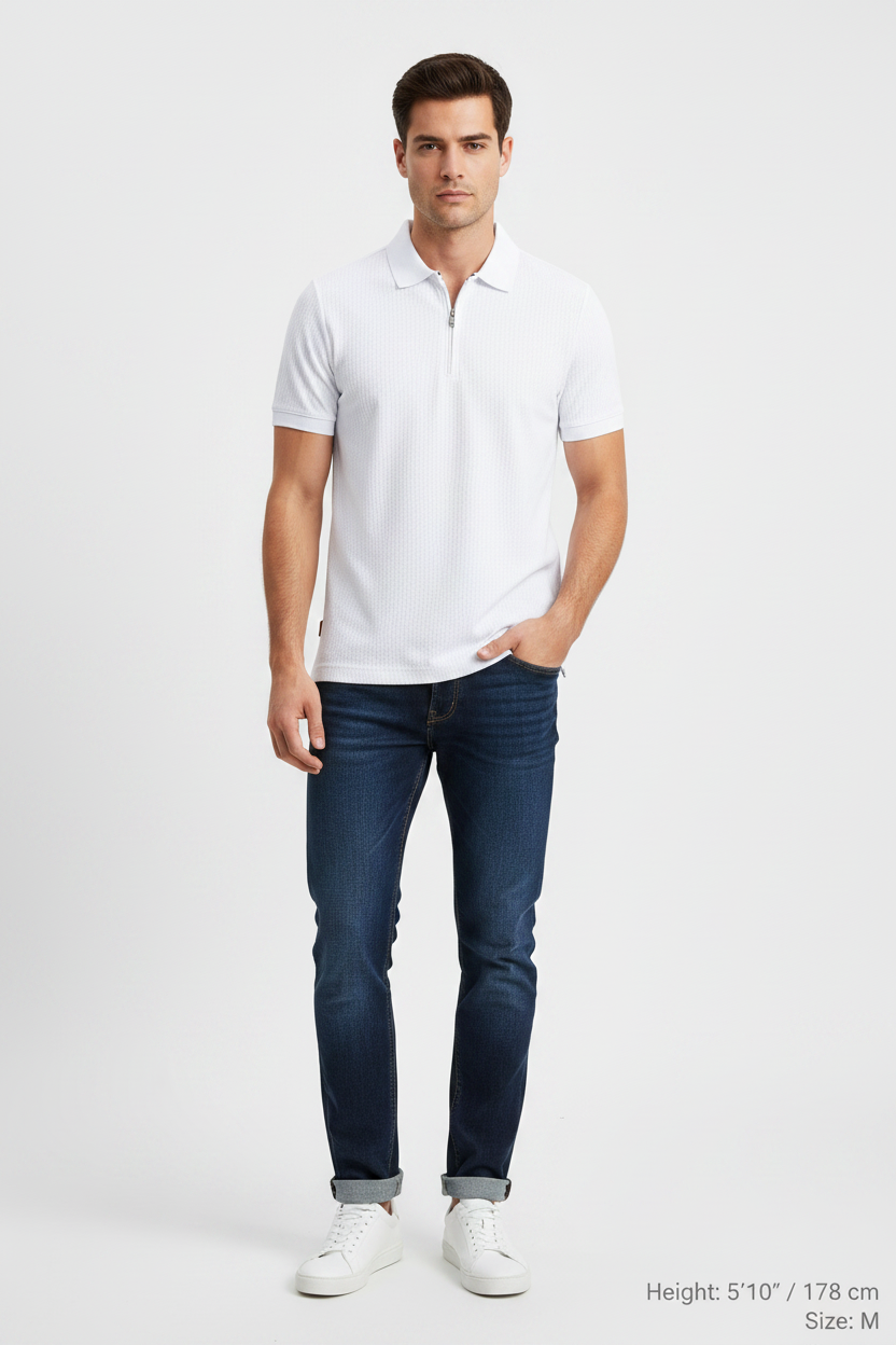 The Linvar White Polo - Front