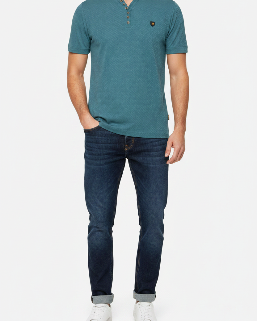 The Tyvon Petrol T-Shirt - Front