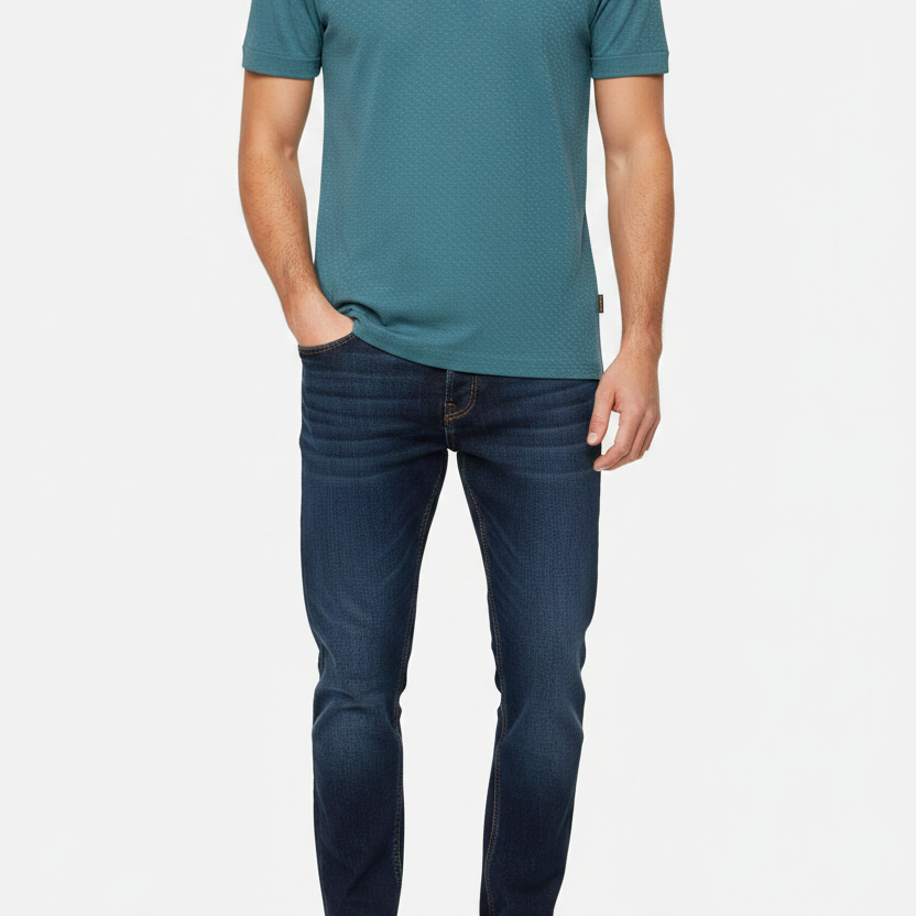 The Tyvon Petrol T-Shirt - Front