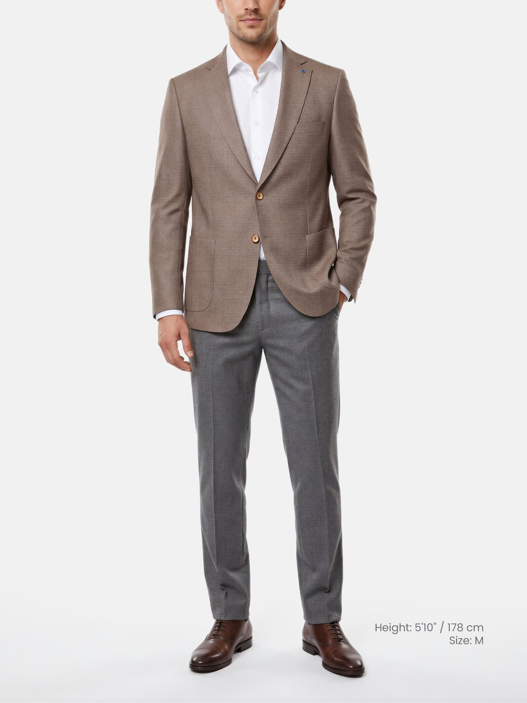 The Vertex Dark Beige Blazer