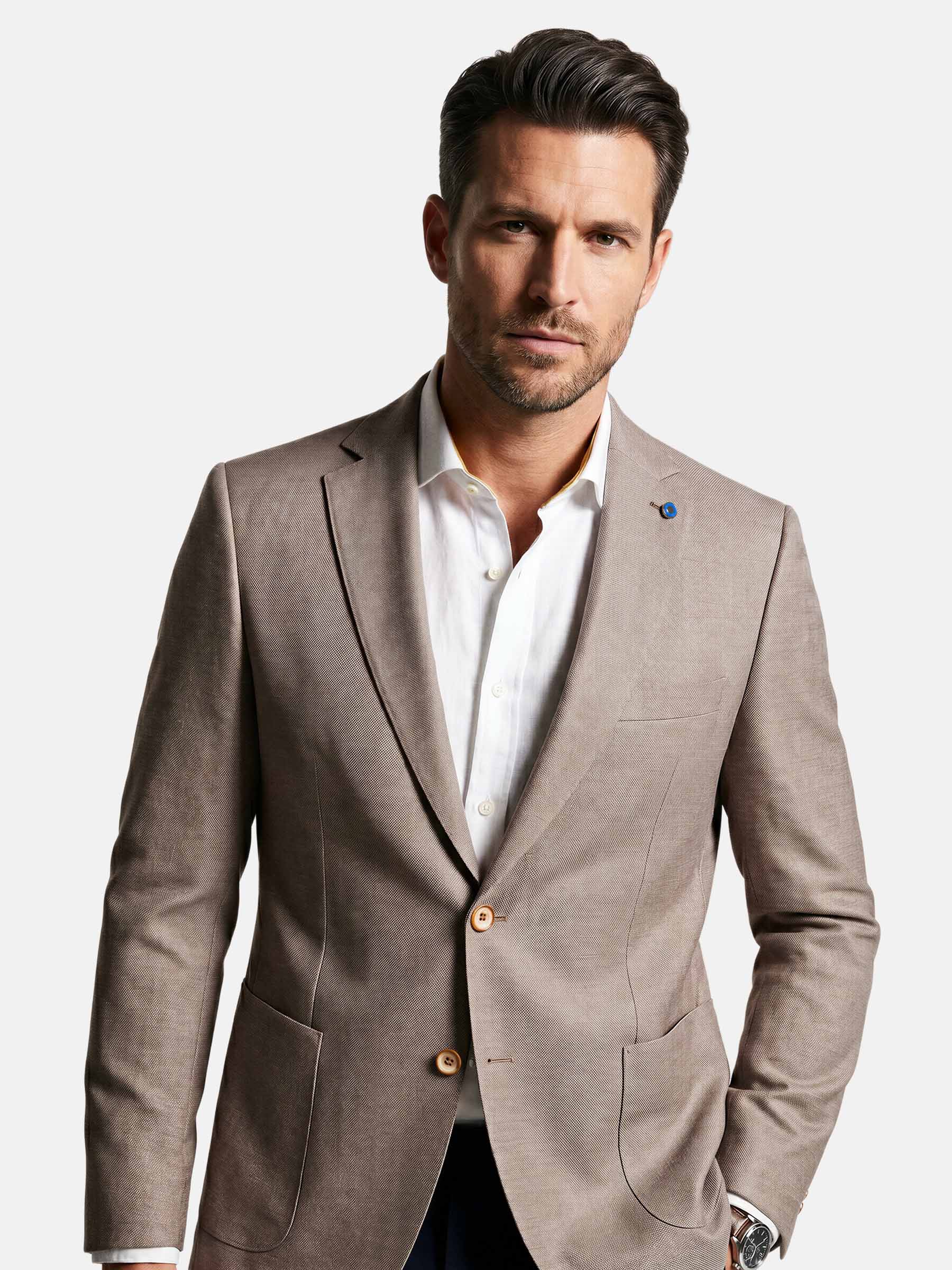 The Vertex Dark Beige Blazer