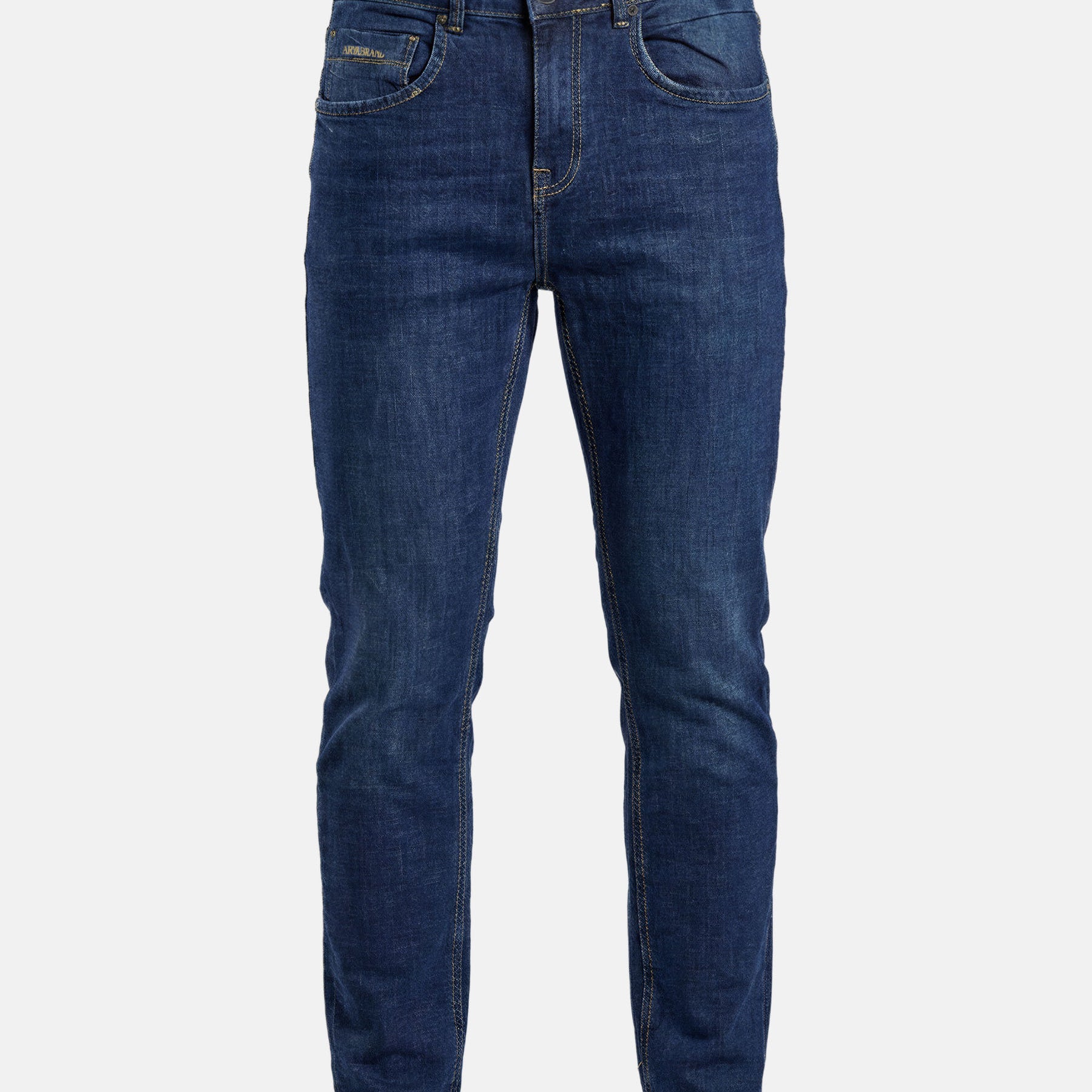 Men’s blue jeans with slim fit and classic five-pocket design
