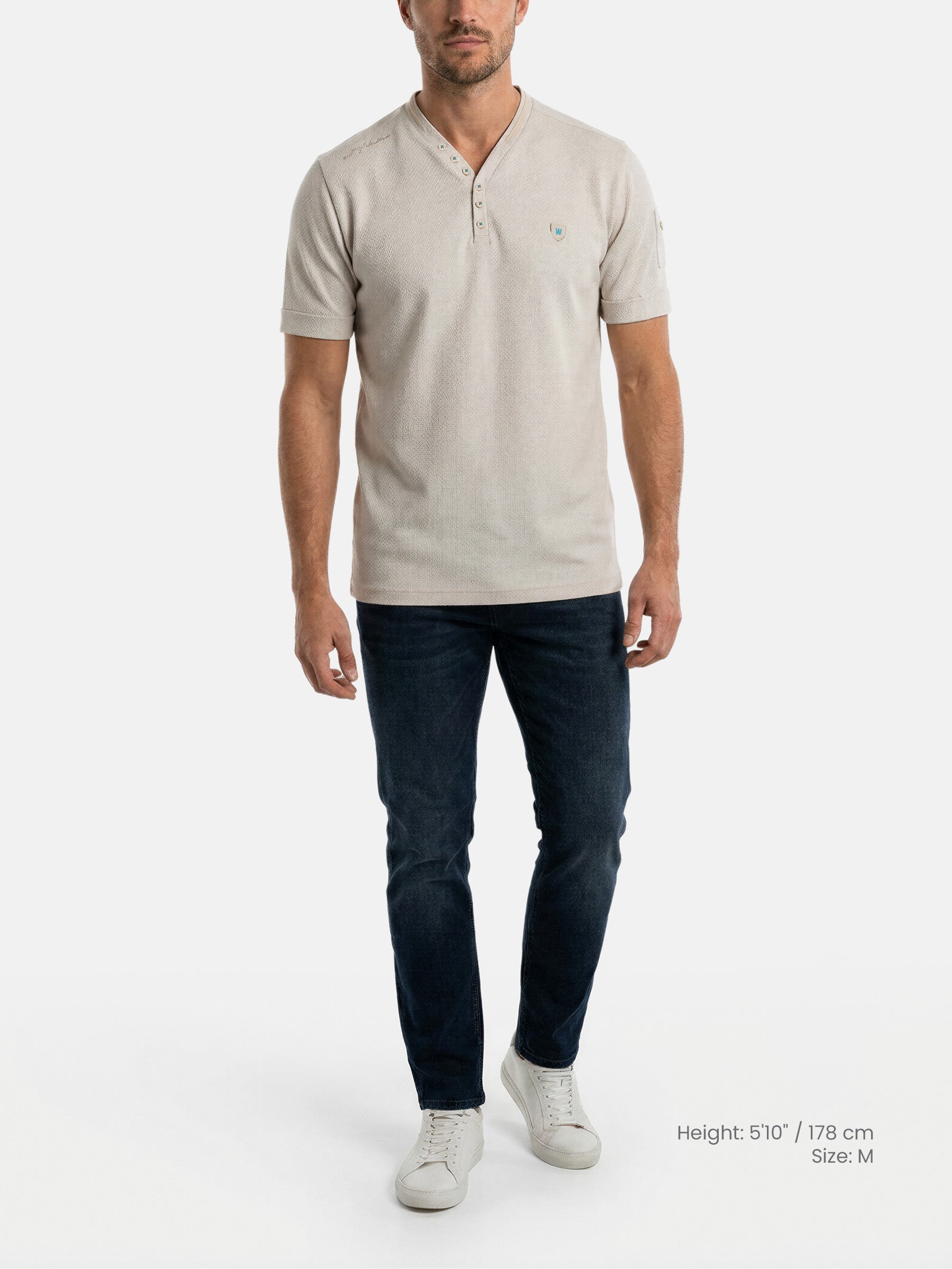 T-shirt 79667 Zentar Lichtbeige