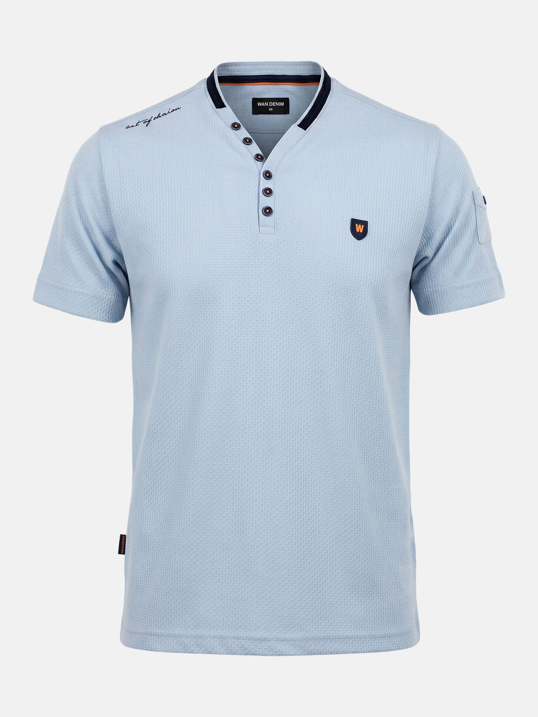 T-shirt 79667 Zentar Lichtblauw