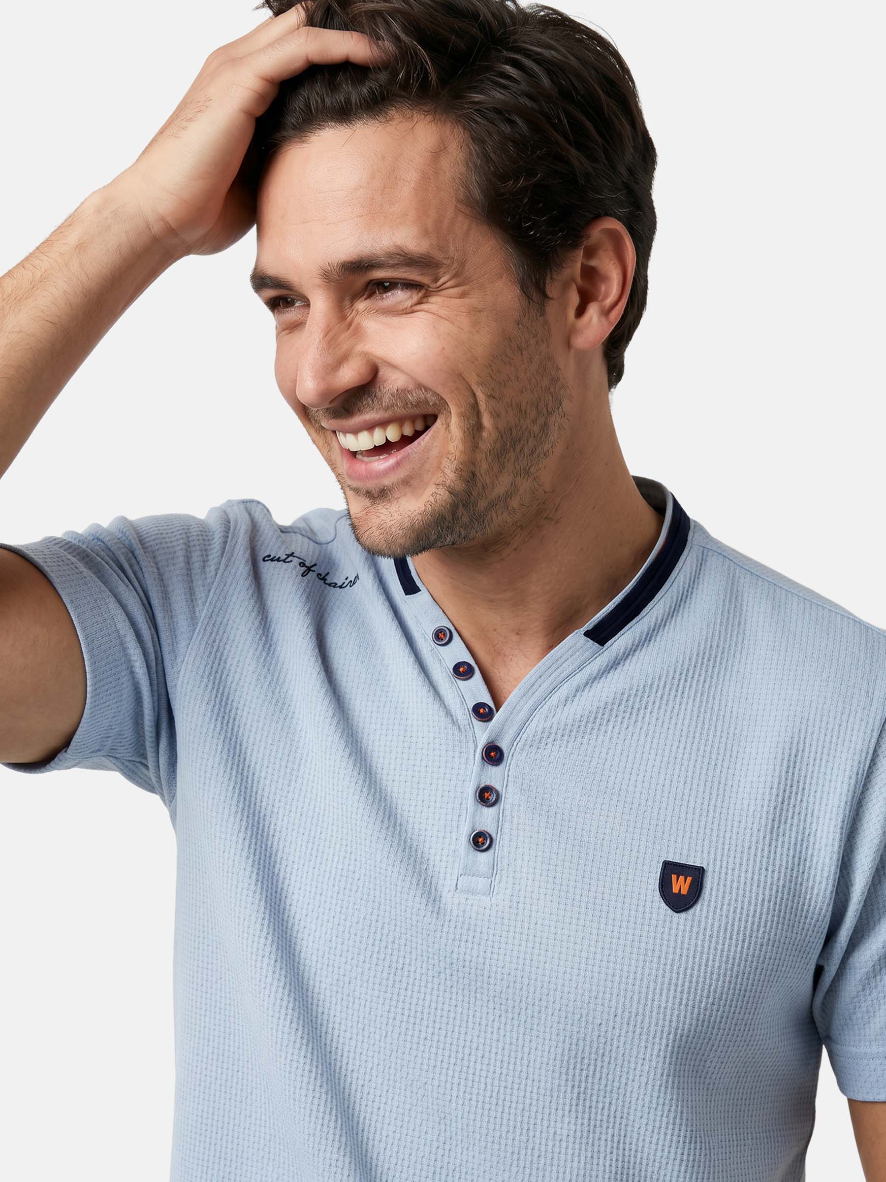 T-shirt 79667 Zentar Lichtblauw
