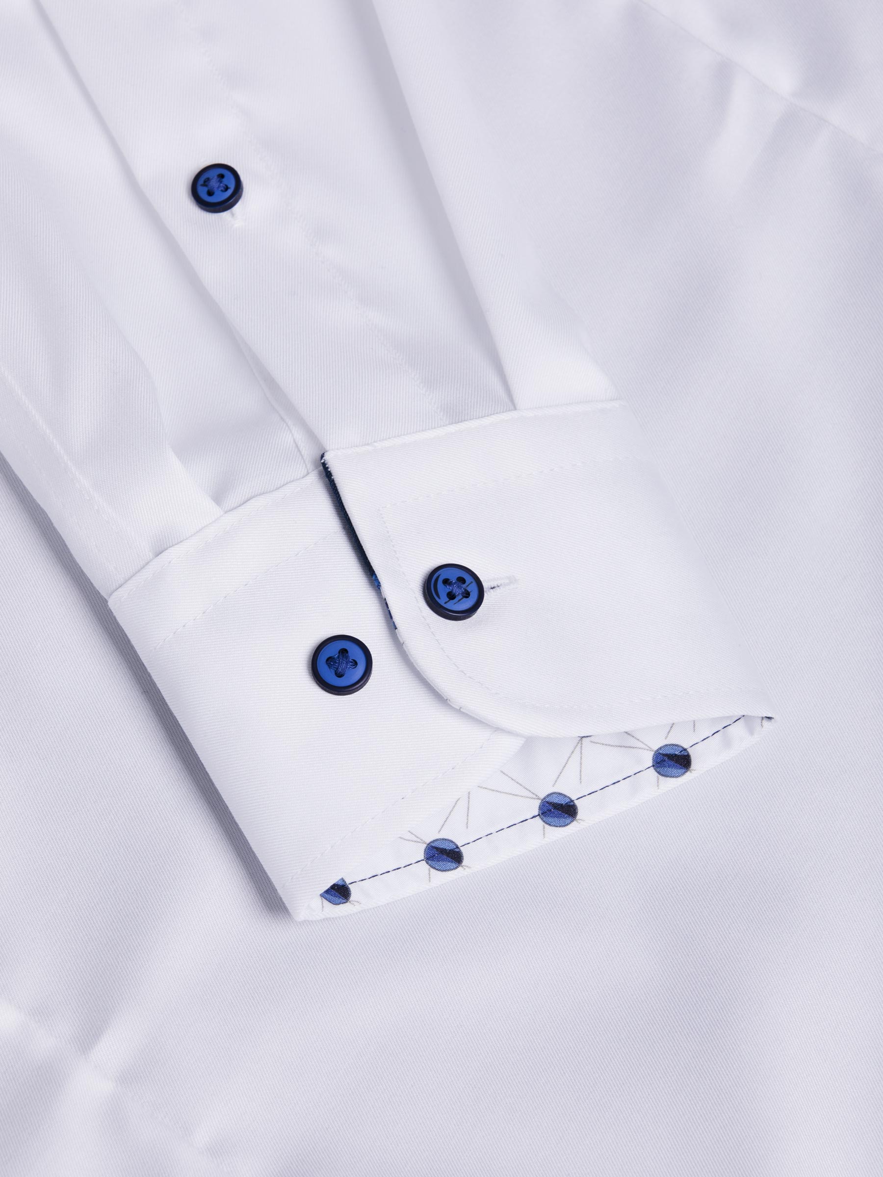  Lance Solid White Long Sleeve Shirt