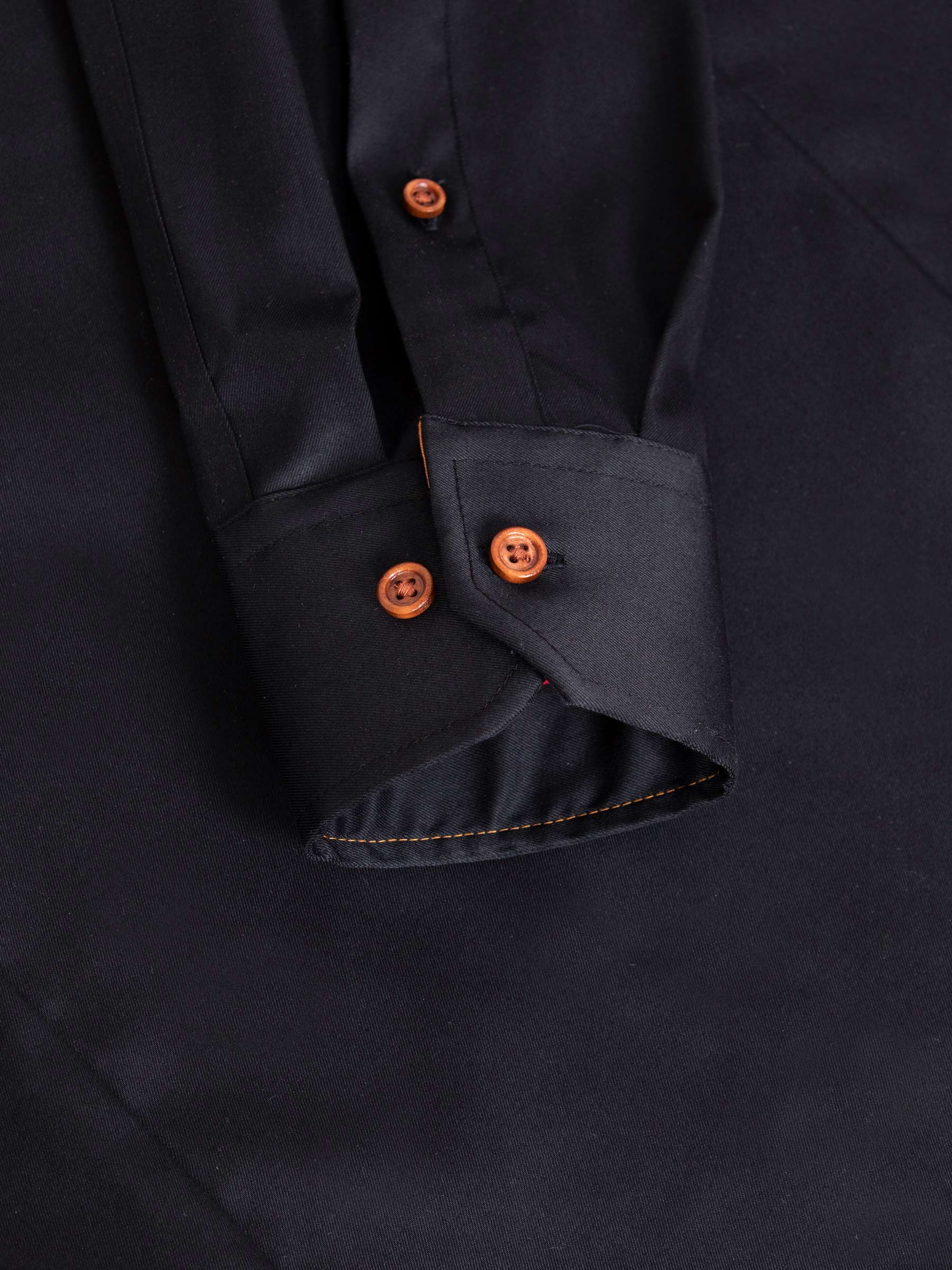  Romney Solid Black Long Sleeve Shirt