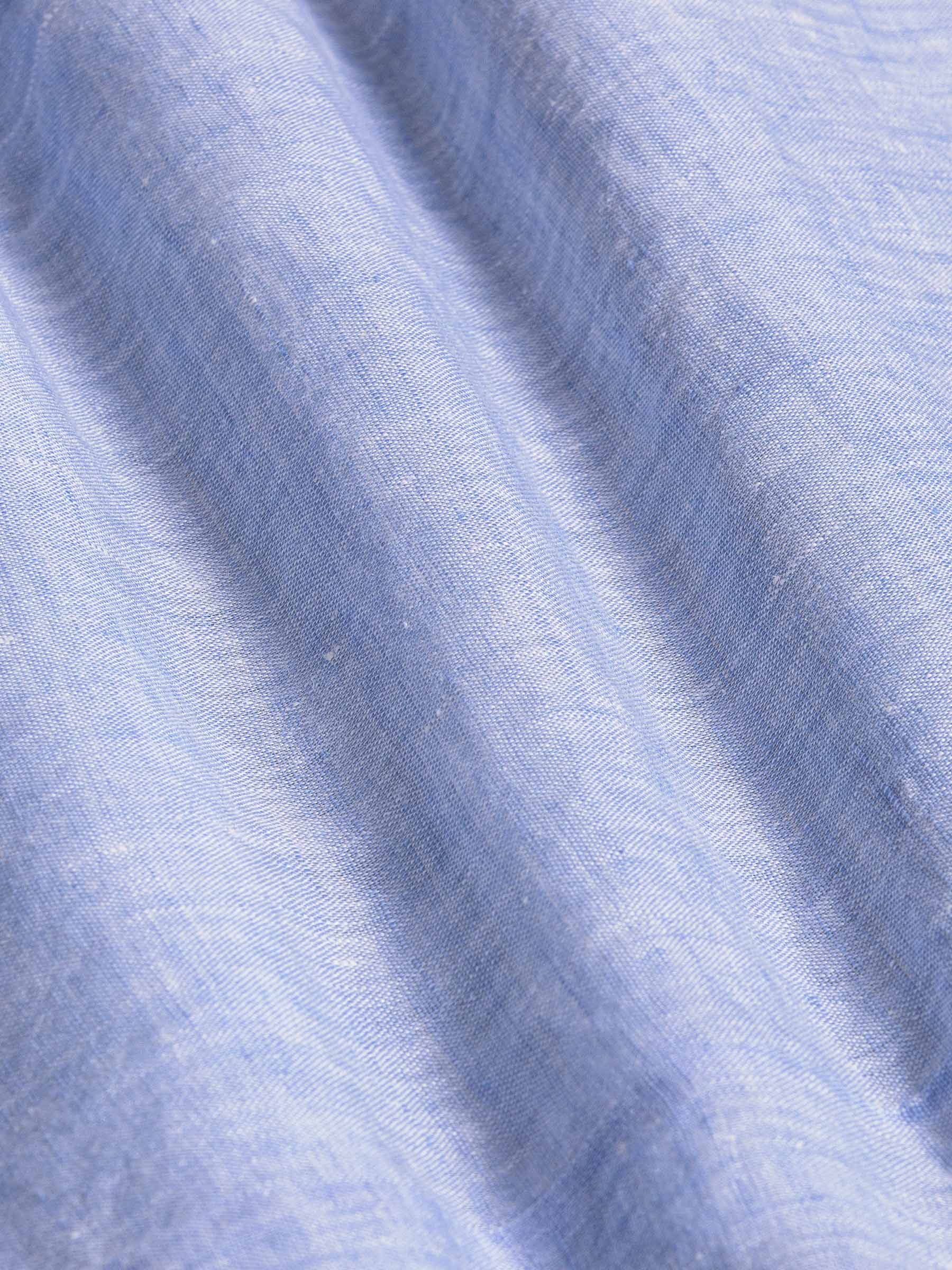 Redention Linen Blue Long Sleeve Shirt
