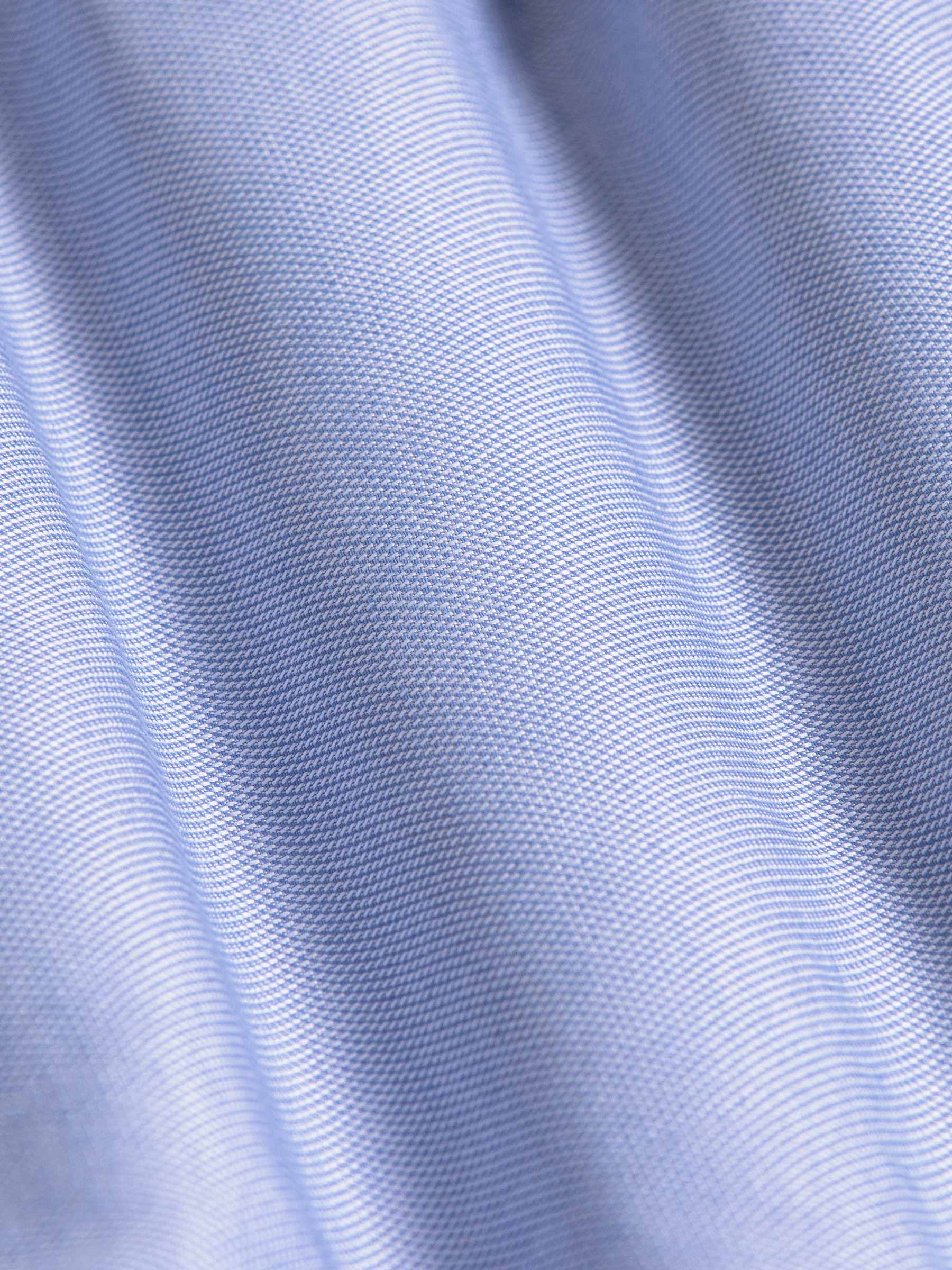 Flers Double Collar Blue Long Sleeve Shirt
