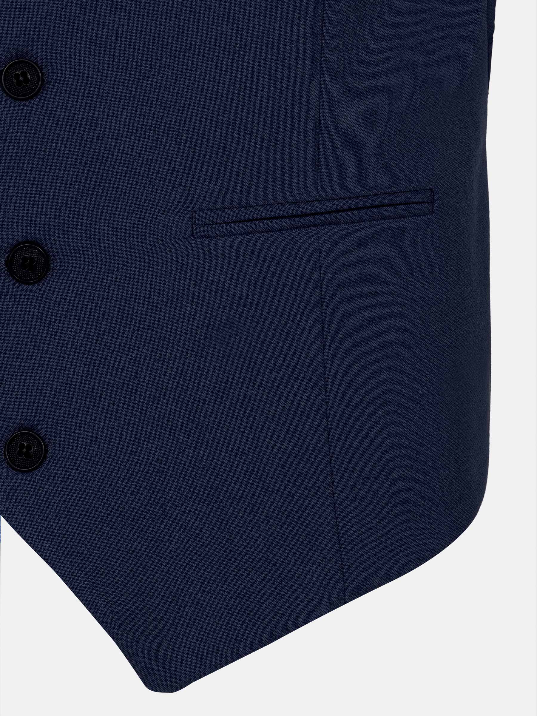 Slim Fit Textured Navy Waistcoat 