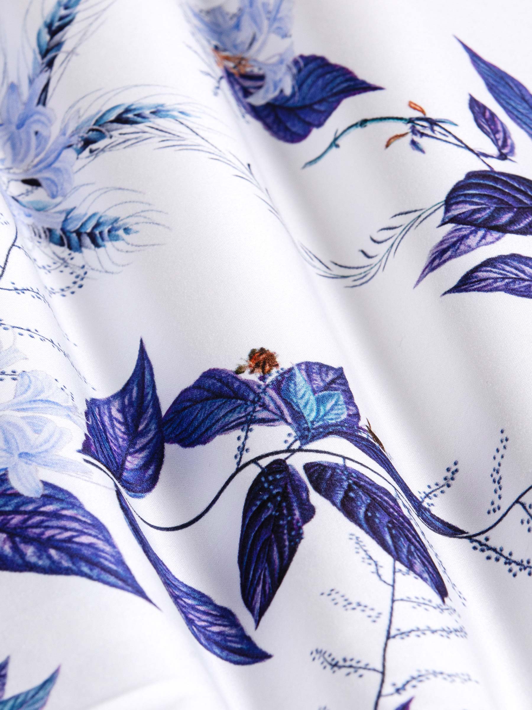 Santorini White Floral Print Long Sleeve Shirt