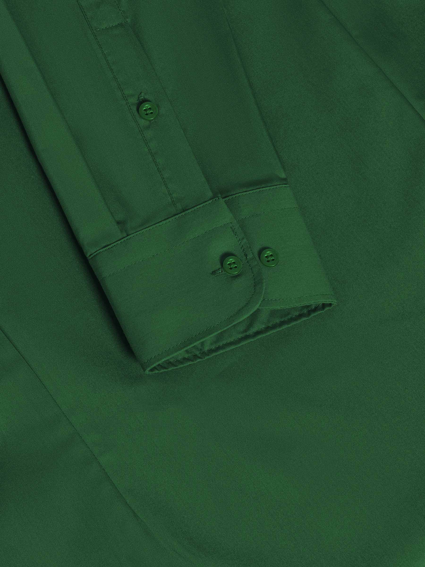 Leira Solid Green Long Sleeve Shirt
