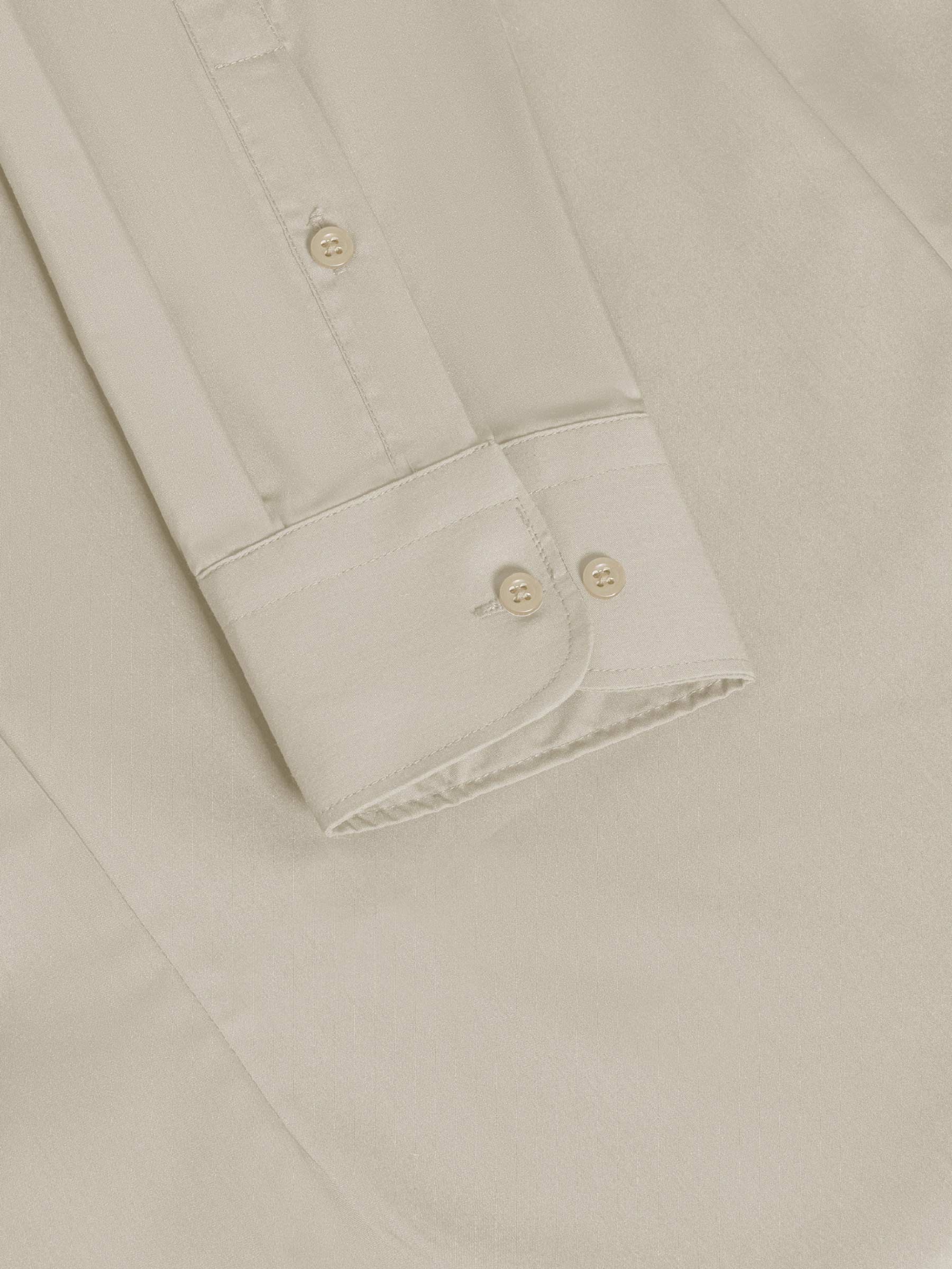 Leira Solid Light Off White Long Sleeve Shirt