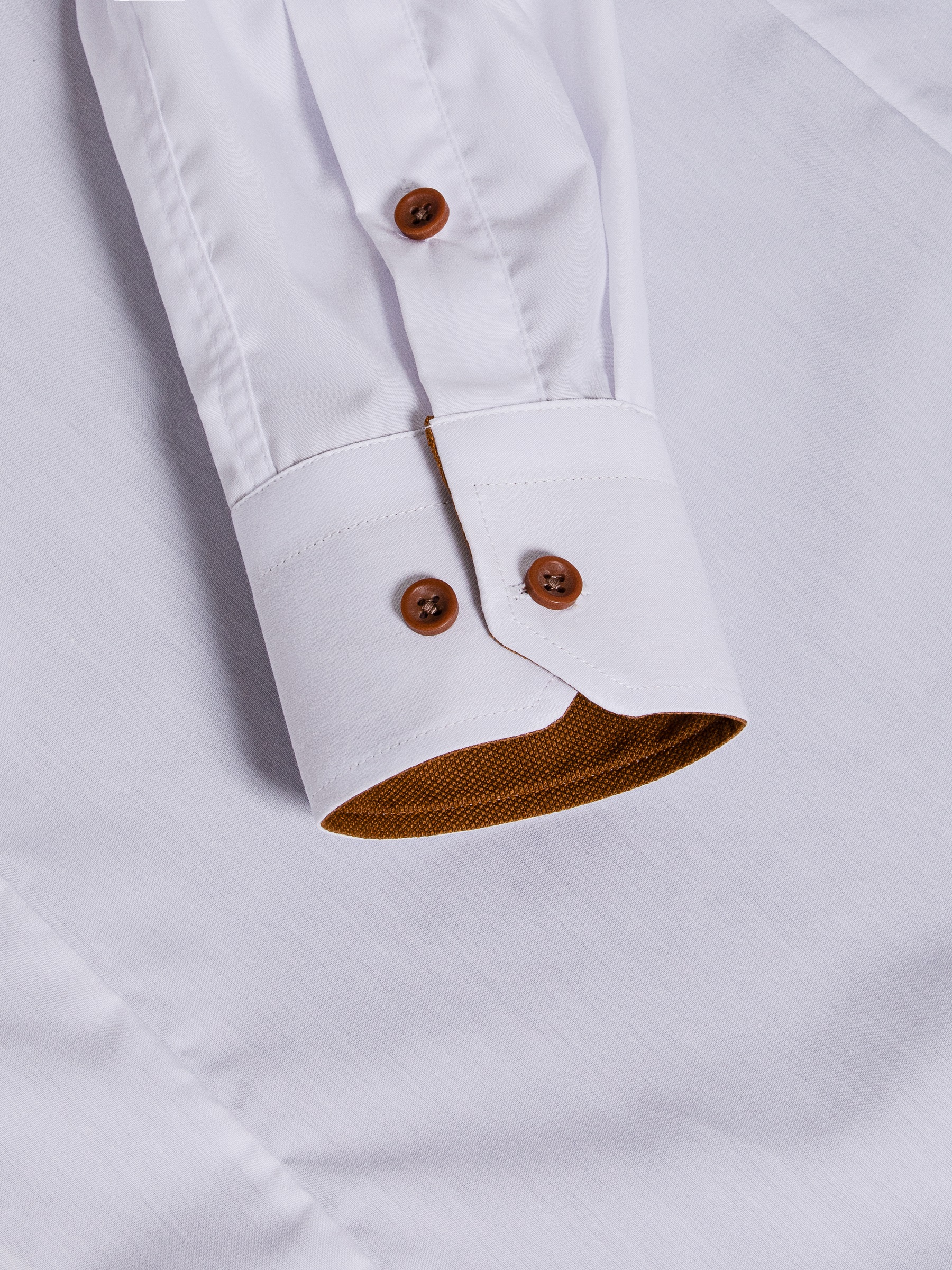 Ales Solid Structured White Long Sleeve Shirt