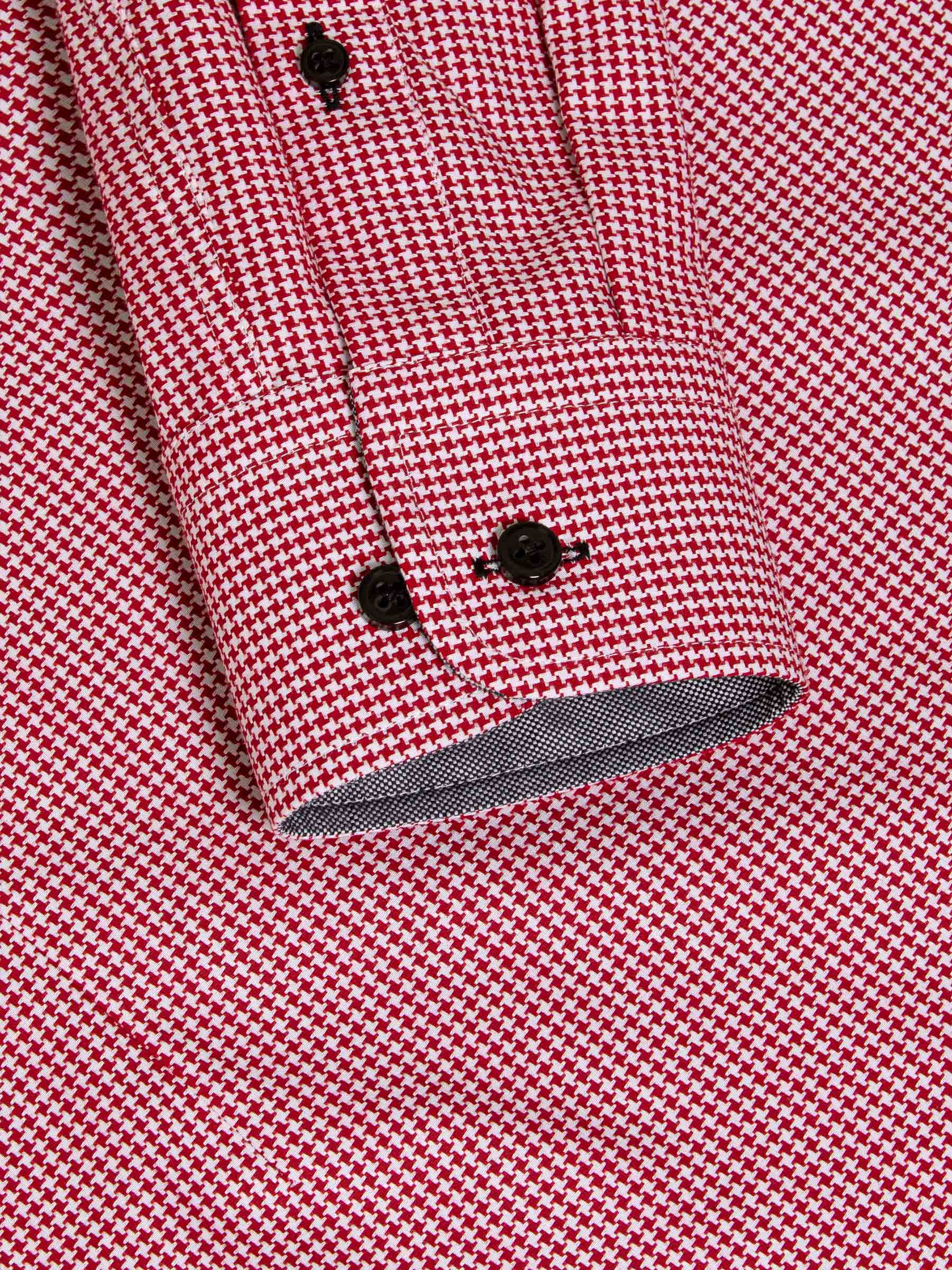 Vermilion Checkered Red Long Sleeve Shirt