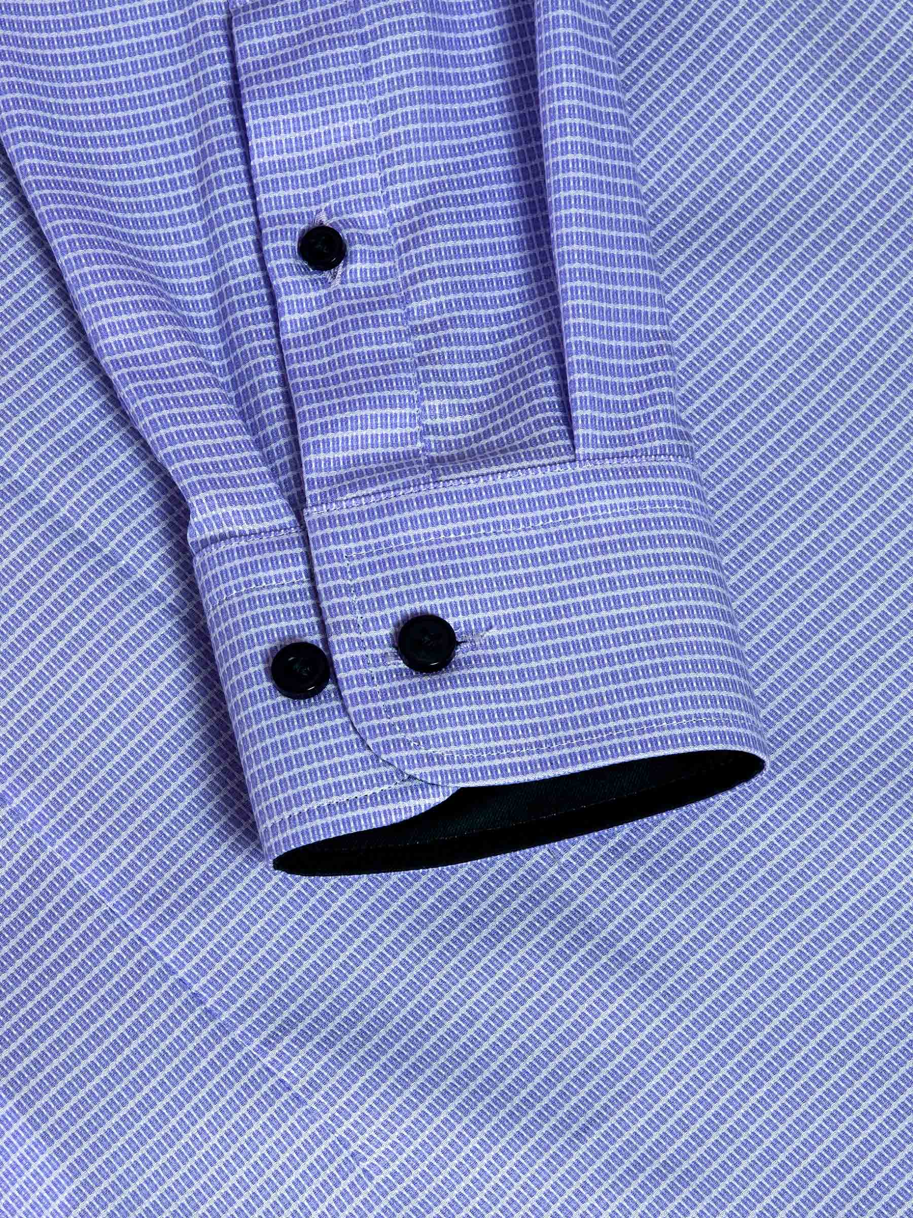 Sky Lake Royal Blue Micro Patterned Long Sleeve Shirt
