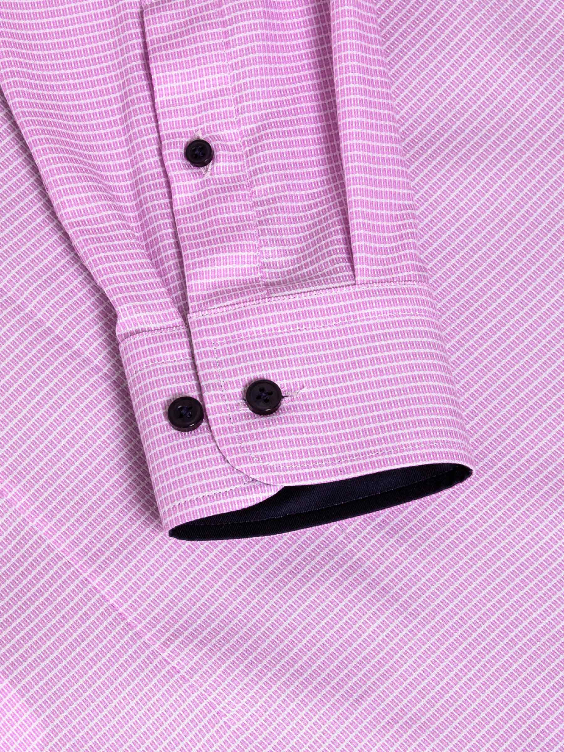 Sky Lake Pink Micro Patterned Long Sleeve Shirt