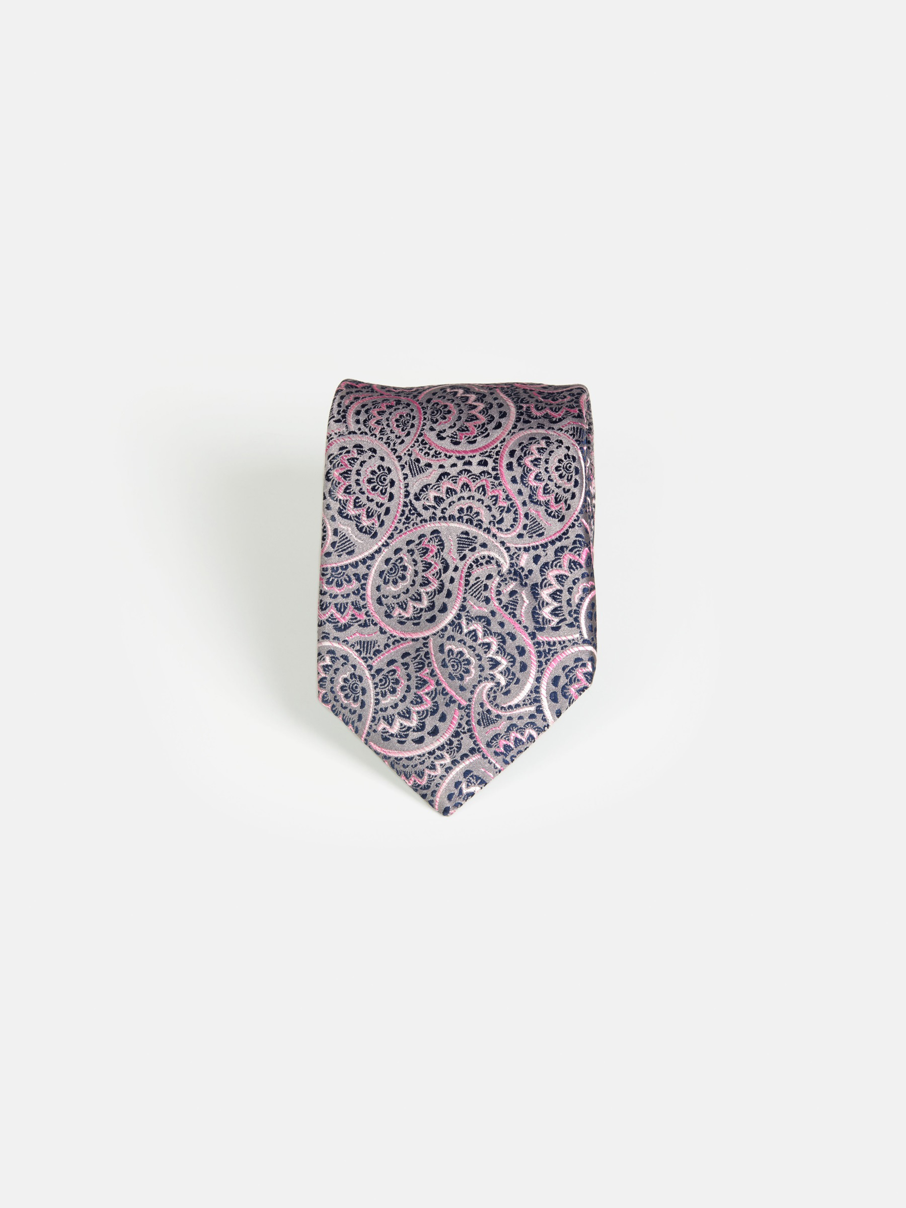 Pierce Navy Pink Tie