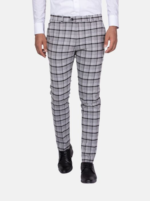 Men's Grey Checked Formal Trousers at Rs 992.00 | New Delhi| ID:  2851929729762