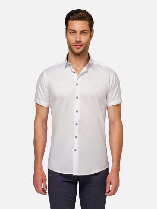 Shirt short sleeve man Combi white