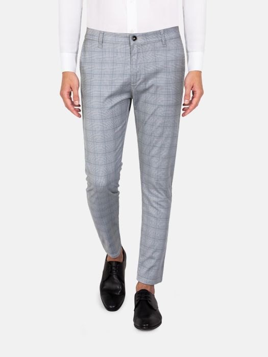 Men's Fashion Plaid Pants navy and Grey - Etsy