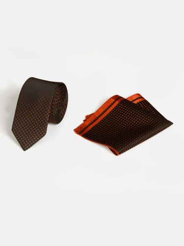 Liam Black Orange Tie