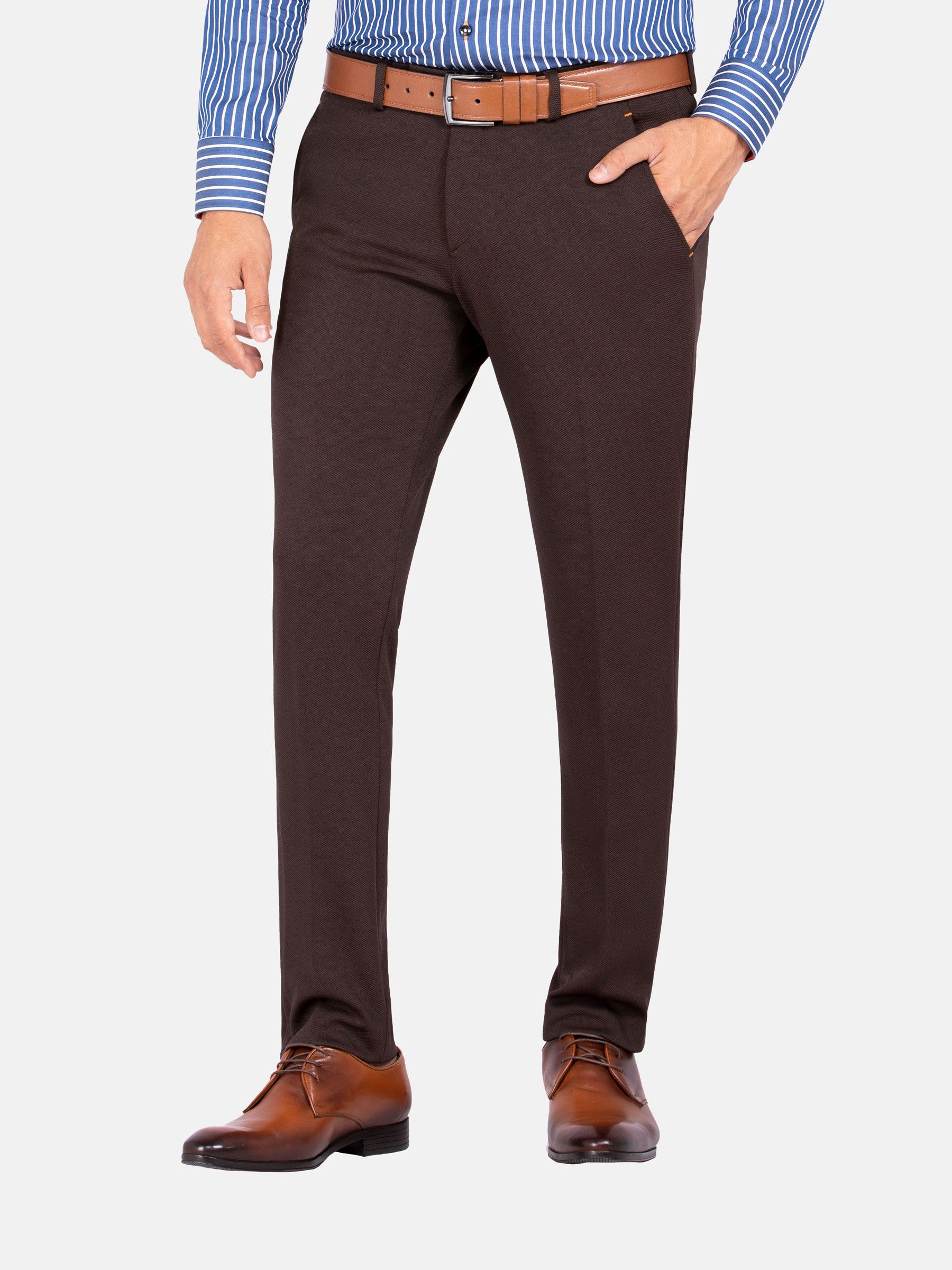 MFPEN Classic Trousers - Dark Brown Pinstripe | THEROOM-vachngandaiphat.com.vn