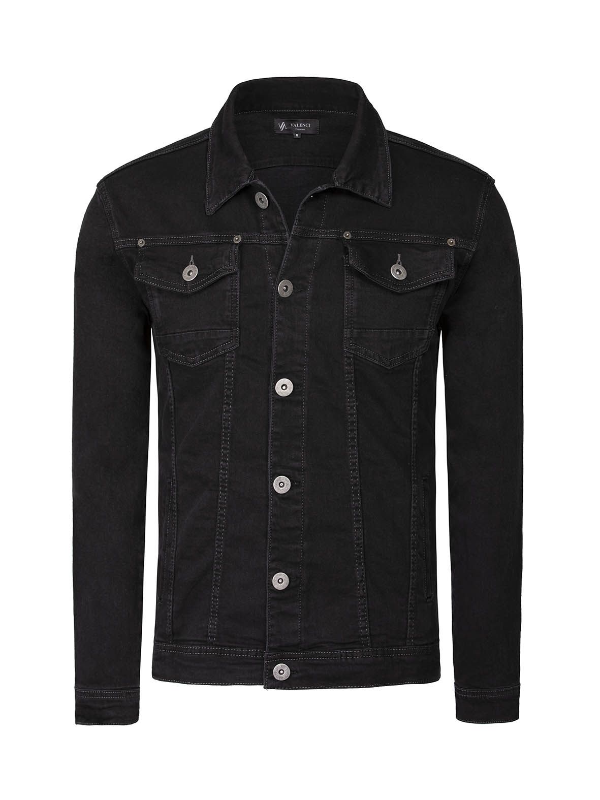 Black MAN Slim Fit Double Pocket Jean Jacket 2055557 | DeFacto