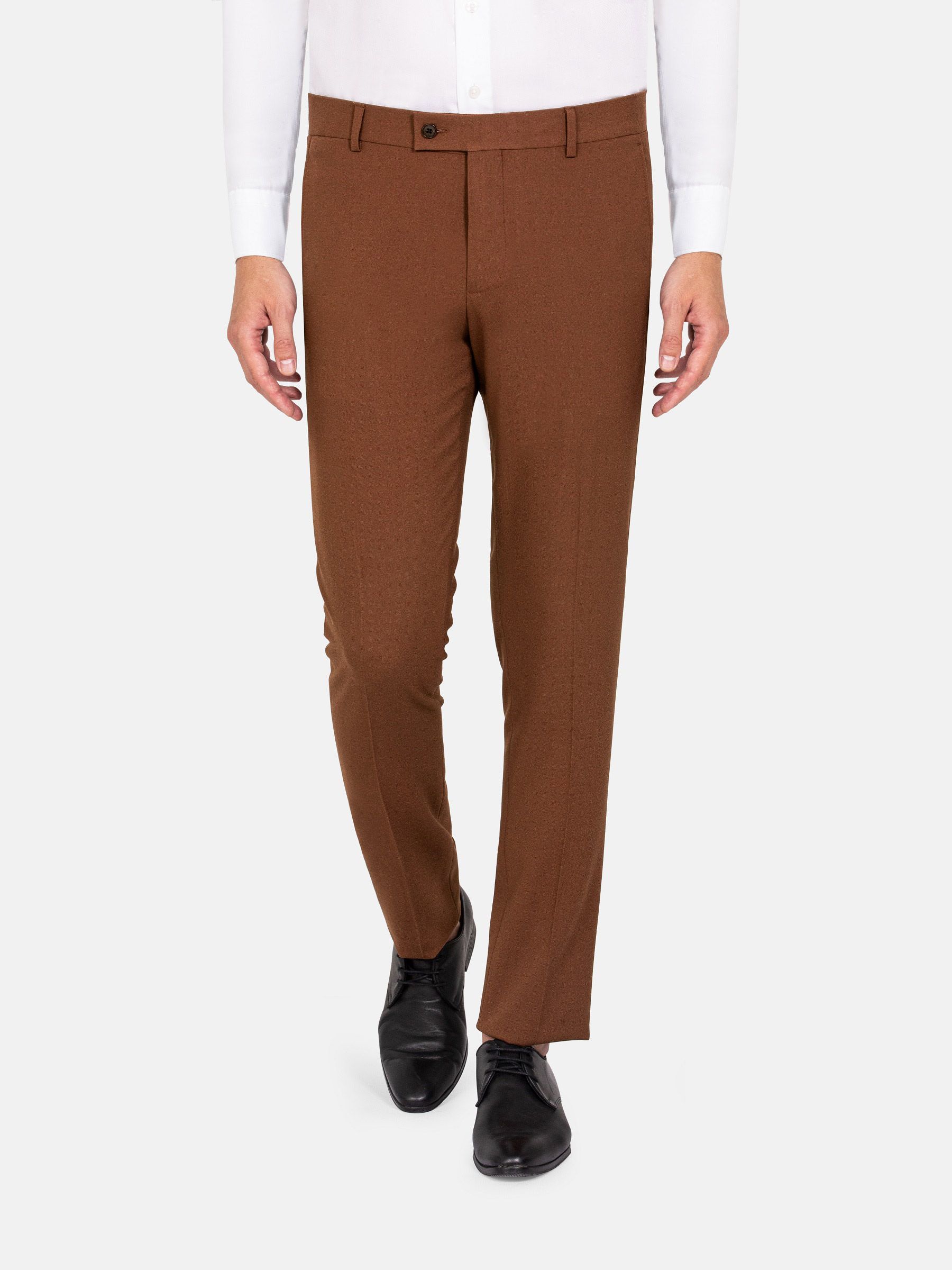 HAGGAR CLOTHING Mens Brown Pleated Straight Leg Classic Fit Pants 40 X 32 -  Walmart.com